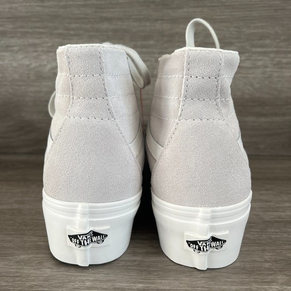 Vans Sk8-Hi Tapered Soft Suede Stackform Dawn Blue Gray White Women's NWB - Picture 5 of 8